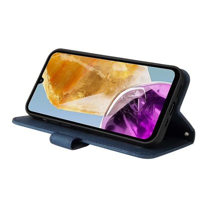 For Samsung Galaxy M15 5G / F15 5G Wallet Case Skin-touch Feel Leather Phone Cover
