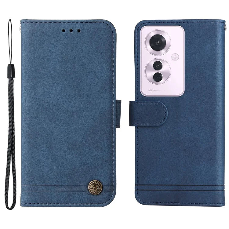 For Oppo Reno11 F 5G / F25 Pro 5G Magnetic Case PU Leather Flip Stand Phone Cover