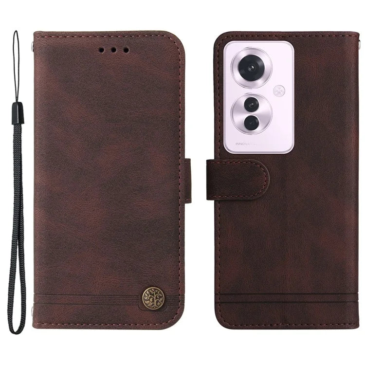 For Oppo Reno11 F 5G / F25 Pro 5G Magnetic Case PU Leather Flip Stand Phone Cover
