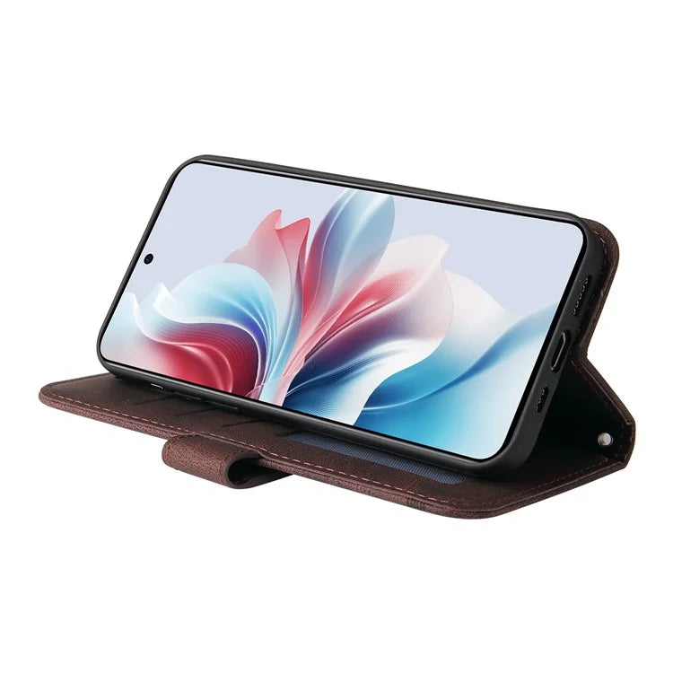 For Oppo Reno11 F 5G / F25 Pro 5G Magnetic Case PU Leather Flip Stand Phone Cover