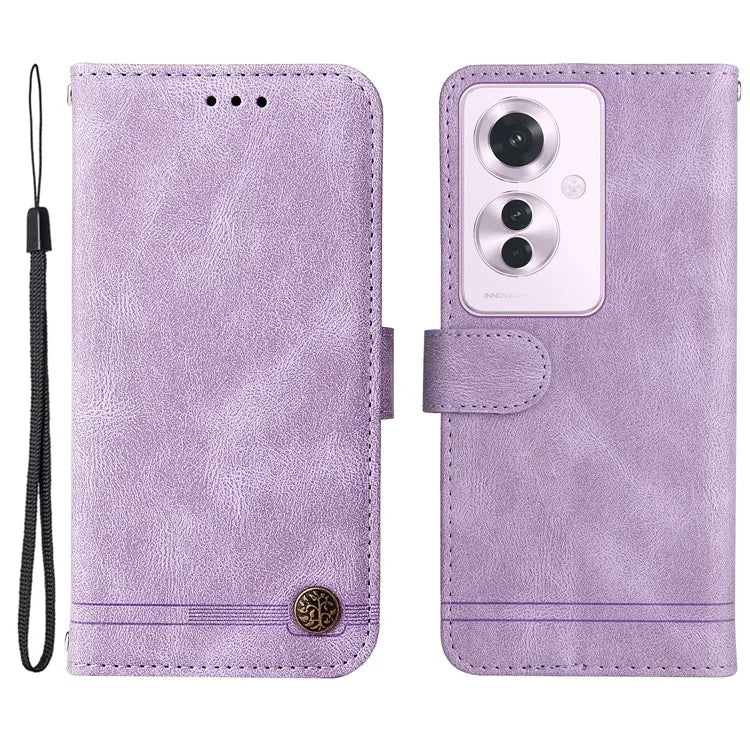 For Oppo Reno11 F 5G / F25 Pro 5G Magnetic Case PU Leather Flip Stand Phone Cover