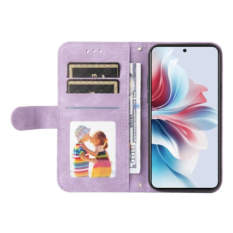 For Oppo Reno11 F 5G / F25 Pro 5G Magnetic Case PU Leather Flip Stand Phone Cover