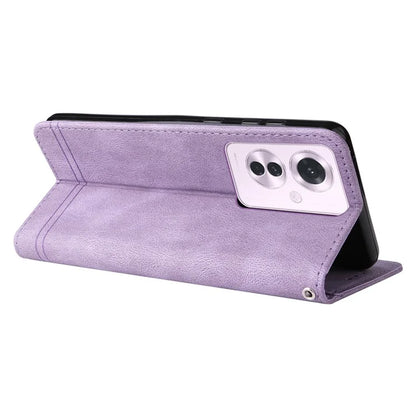 For Oppo Reno11 F 5G / F25 Pro 5G Magnetic Case PU Leather Flip Stand Phone Cover