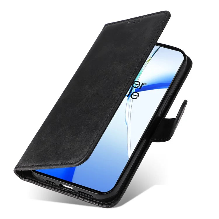 For OnePlus Ace 3V 5G Case PU Leather 3 Card Slots Wallet Calf Texture Phone Cover