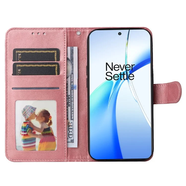 For OnePlus Ace 3V 5G Case PU Leather 3 Card Slots Wallet Calf Texture Phone Cover