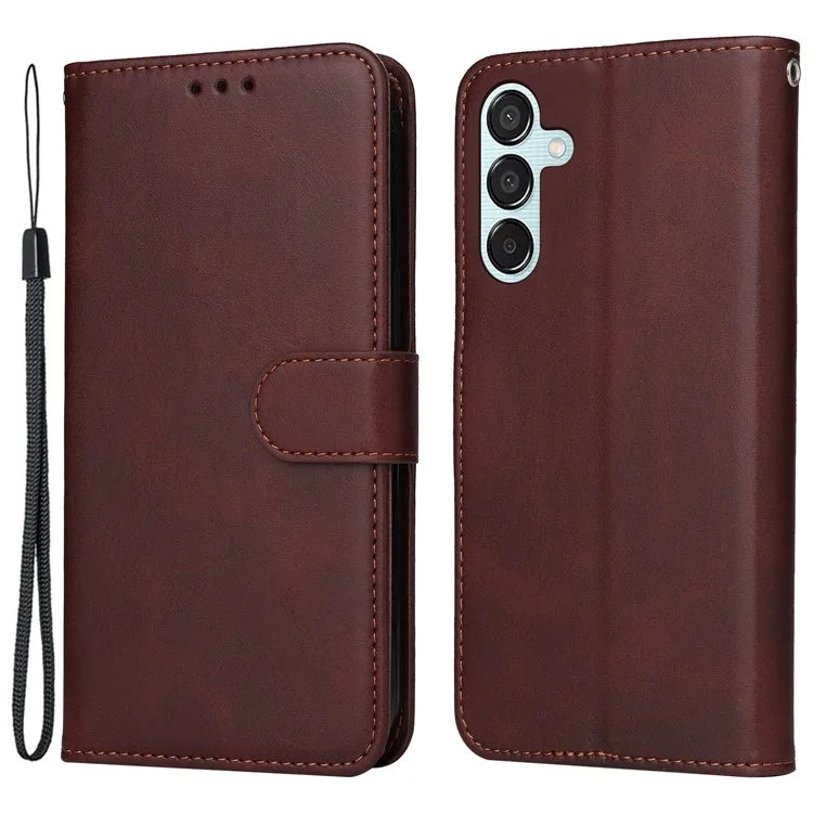 For Samsung Galaxy M15 5G / F15 5G Case PU Leather Phone Cover with Viewing Stand / 3 Card Holder