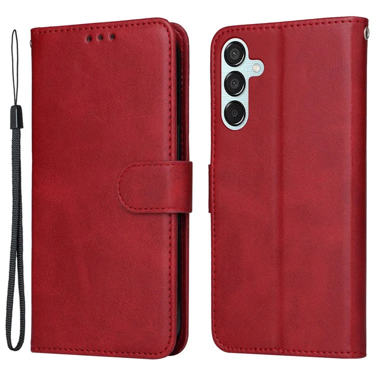 For Samsung Galaxy M15 5G / F15 5G Case PU Leather Phone Cover with Viewing Stand / 3 Card Holder