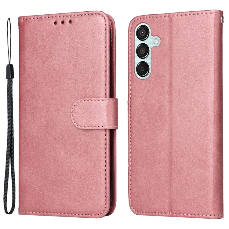 For Samsung Galaxy M15 5G / F15 5G Case PU Leather Phone Cover with Viewing Stand / 3 Card Holder