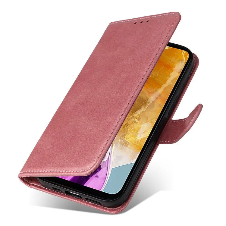For Samsung Galaxy M15 5G / F15 5G Case PU Leather Phone Cover with Viewing Stand / 3 Card Holder