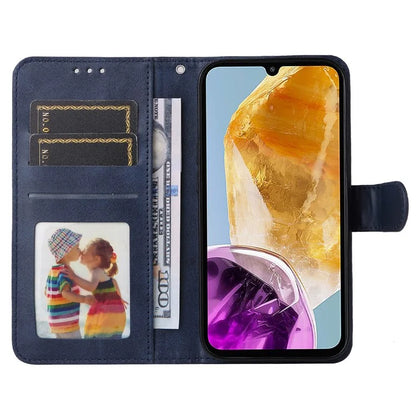 For Samsung Galaxy M15 5G / F15 5G Case PU Leather Phone Cover with Viewing Stand / 3 Card Holder