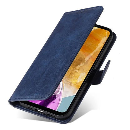 For Samsung Galaxy M15 5G / F15 5G Case PU Leather Phone Cover with Viewing Stand / 3 Card Holder