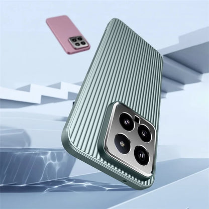 For Xiaomi 14 PC+TPU Back Case Anti-Scratch Metal Lens Frame Phone Cover