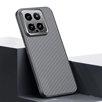 For Xiaomi 14 PC+TPU Back Case Anti-Scratch Metal Lens Frame Phone Cover