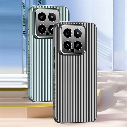 For Xiaomi 14 PC+TPU Back Case Anti-Scratch Metal Lens Frame Phone Cover