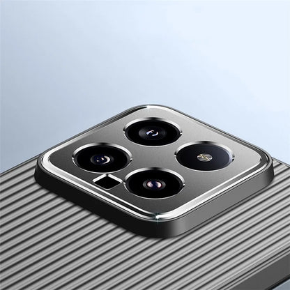 For Xiaomi 14 PC+TPU Back Case Anti-Scratch Metal Lens Frame Phone Cover