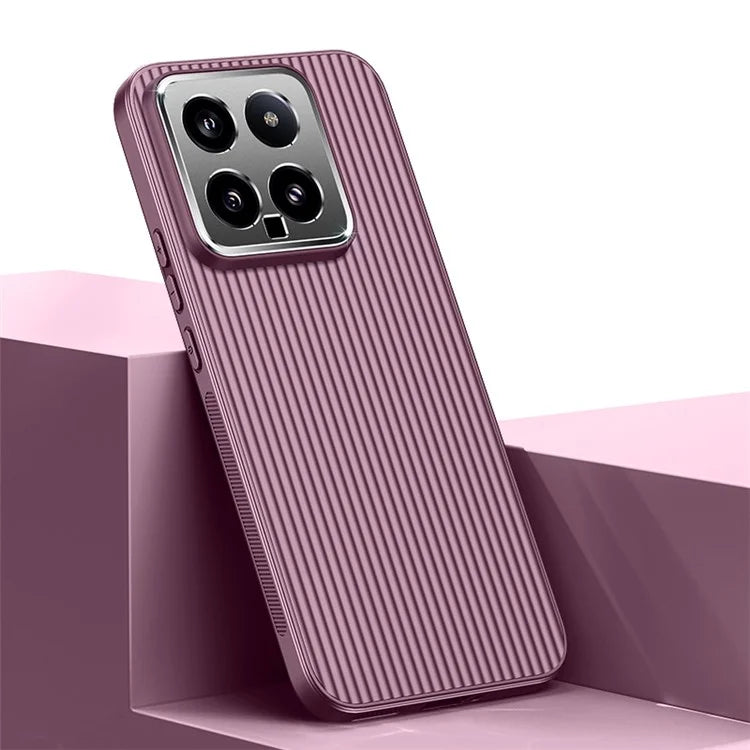 For Xiaomi 14 PC+TPU Back Case Anti-Scratch Metal Lens Frame Phone Cover