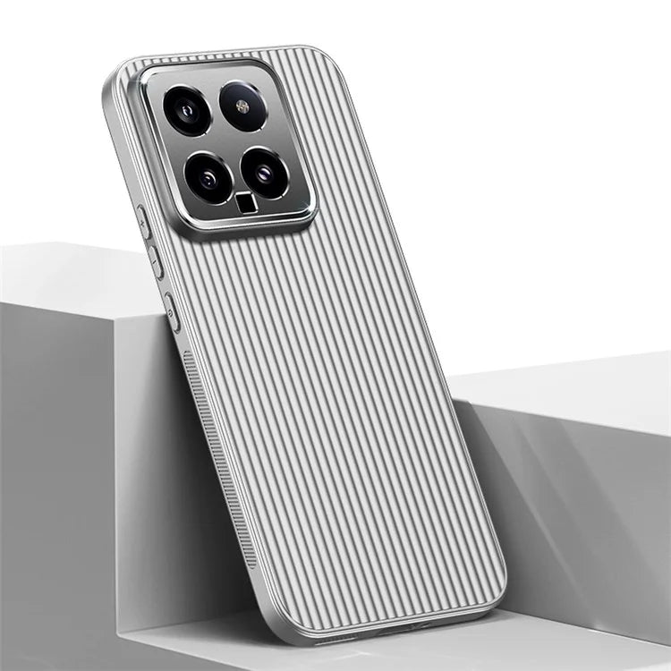 For Xiaomi 14 PC+TPU Back Case Anti-Scratch Metal Lens Frame Phone Cover