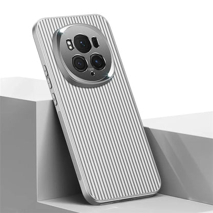 For Honor Magic6 Pro 5G Anti-drop PC+TPU Back Case Metal Lens Frame Phone Cover