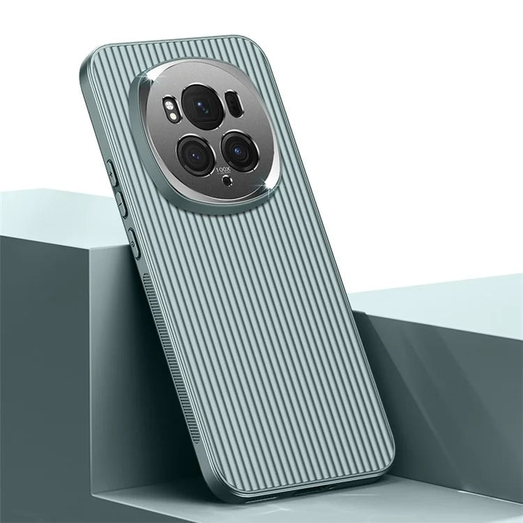 For Honor Magic6 Pro 5G Anti-drop PC+TPU Back Case Metal Lens Frame Phone Cover