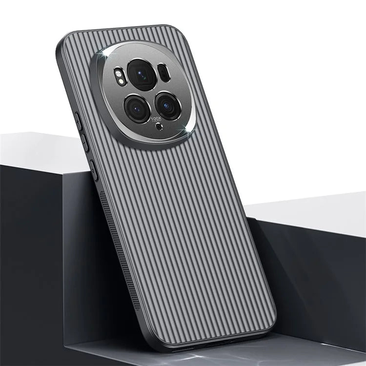 For Honor Magic6 Pro 5G Anti-drop PC+TPU Back Case Metal Lens Frame Phone Cover