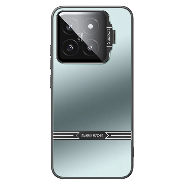 For Xiaomi 14 Matte Cell Phone Cases PC+TPU Cover with Lens Frame Kickstand