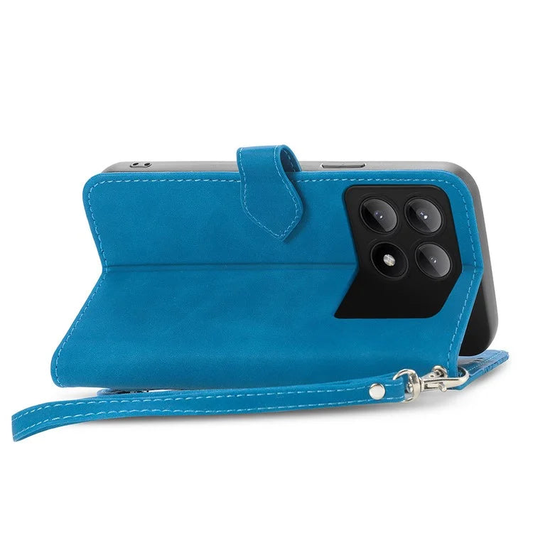 For Xiaomi Redmi K70E 5G/Poco X6 Pro 5G Leather Cover Flip Phone Case Wallet Stand Zipper Design