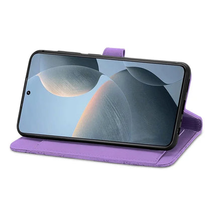 For Xiaomi Redmi K70E 5G/Poco X6 Pro 5G Leather Cover Flip Phone Case Wallet Stand Zipper Design