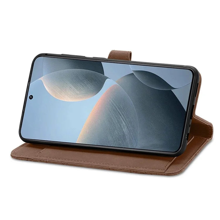 For Xiaomi Redmi K70E 5G/Poco X6 Pro 5G Leather Cover Flip Phone Case Wallet Stand Zipper Design