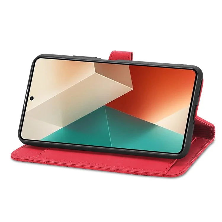 For Xiaomi Redmi Note 13 5G Leather Case Zipper Wallet Stand Flip Phone Cover