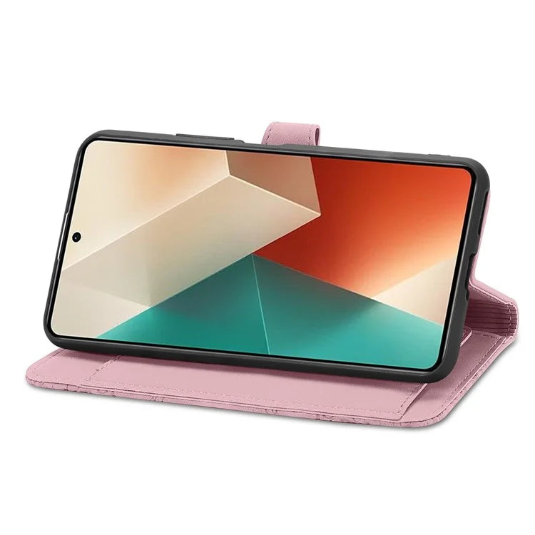 For Xiaomi Redmi Note 13 5G Leather Case Zipper Wallet Stand Flip Phone Cover