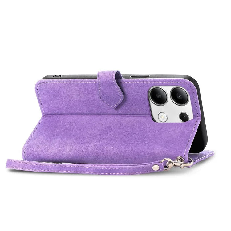 For Xiaomi Redmi Note 13 5G Leather Case Zipper Wallet Stand Flip Phone Cover
