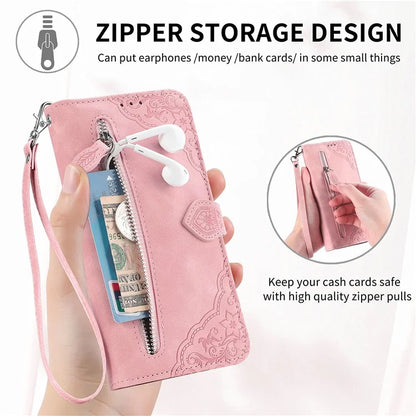For Xiaomi Redmi Note 13 Pro 5G / Poco X6 5G Case Flower Pattern Handbag PU Leather Phone Cover