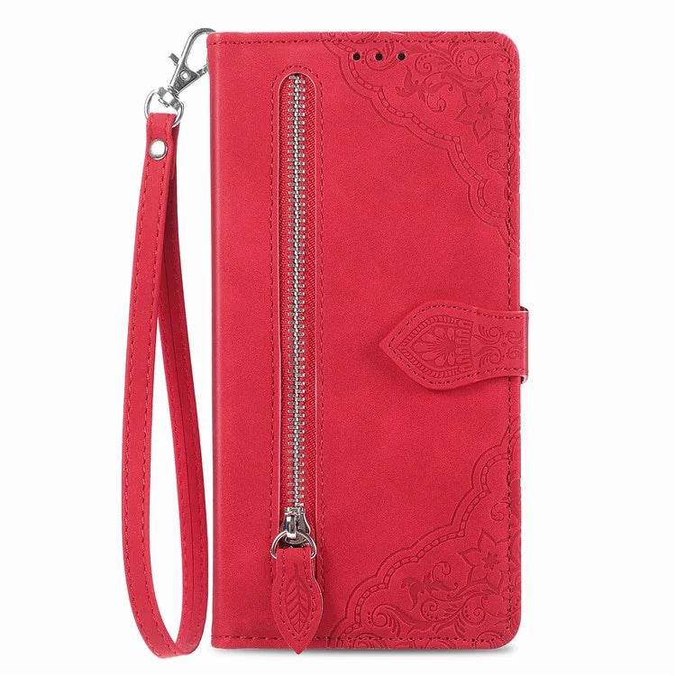 For Xiaomi Redmi Note 13 Pro 5G / Poco X6 5G Case Flower Pattern Handbag PU Leather Phone Cover