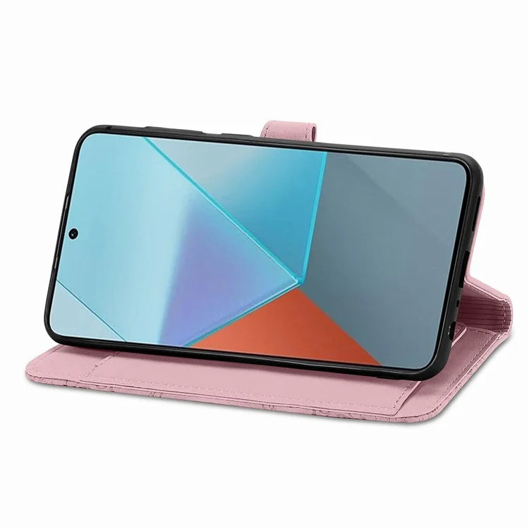 For Xiaomi Redmi Note 13 Pro 5G / Poco X6 5G Case Flower Pattern Handbag PU Leather Phone Cover