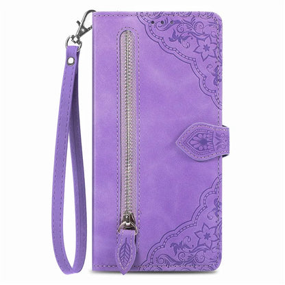 For Xiaomi Redmi Note 13 Pro 5G / Poco X6 5G Case Flower Pattern Handbag PU Leather Phone Cover