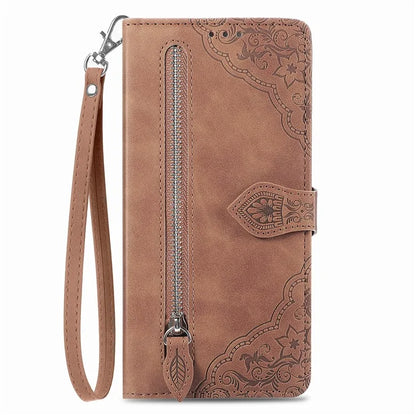 For Xiaomi Redmi Note 13 Pro 5G / Poco X6 5G Case Flower Pattern Handbag PU Leather Phone Cover