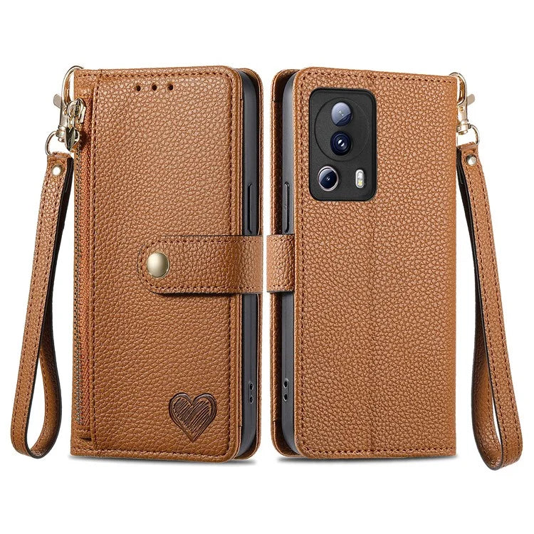 For Xiaomi 13 Lite / Civi 2 5G Case with Wrist Strap RFID Blocking Card Holder Phone Shell