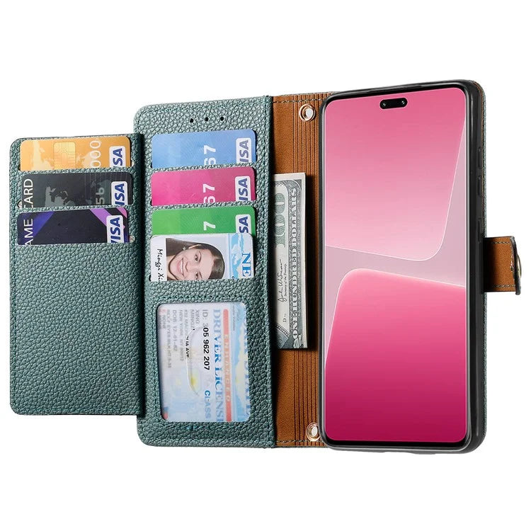 For Xiaomi 13 Lite / Civi 2 5G Case with Wrist Strap RFID Blocking Card Holder Phone Shell