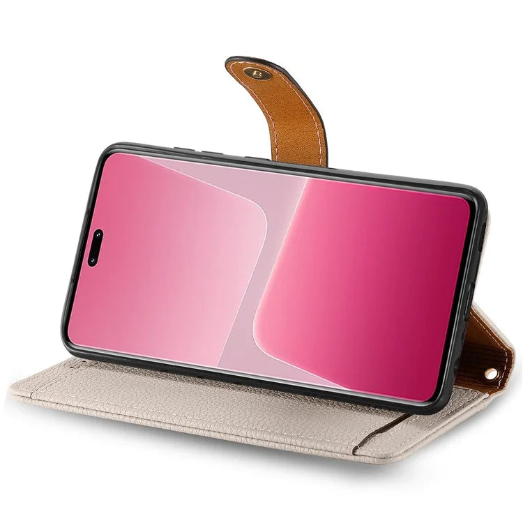 For Xiaomi 13 Lite / Civi 2 5G Case with Wrist Strap RFID Blocking Card Holder Phone Shell
