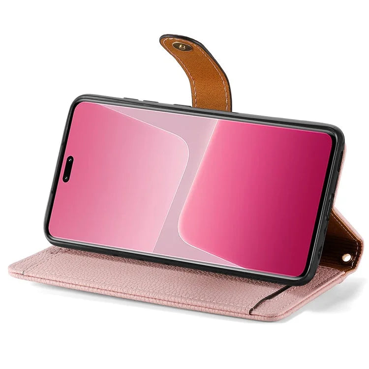For Xiaomi 13 Lite / Civi 2 5G Case with Wrist Strap RFID Blocking Card Holder Phone Shell