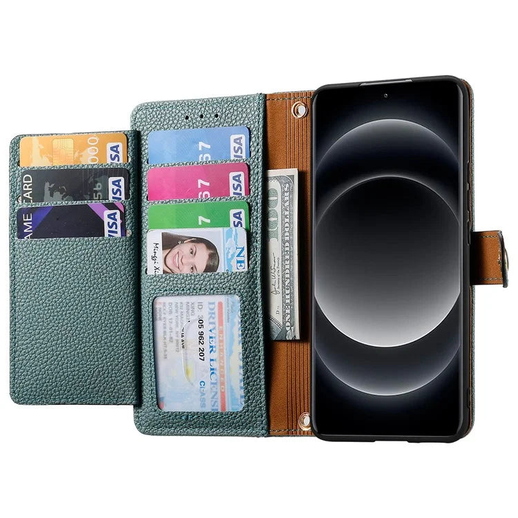 For Xiaomi 14 Ultra Case Zipper Pocket RFID Blocking PU Leather Phone Cover