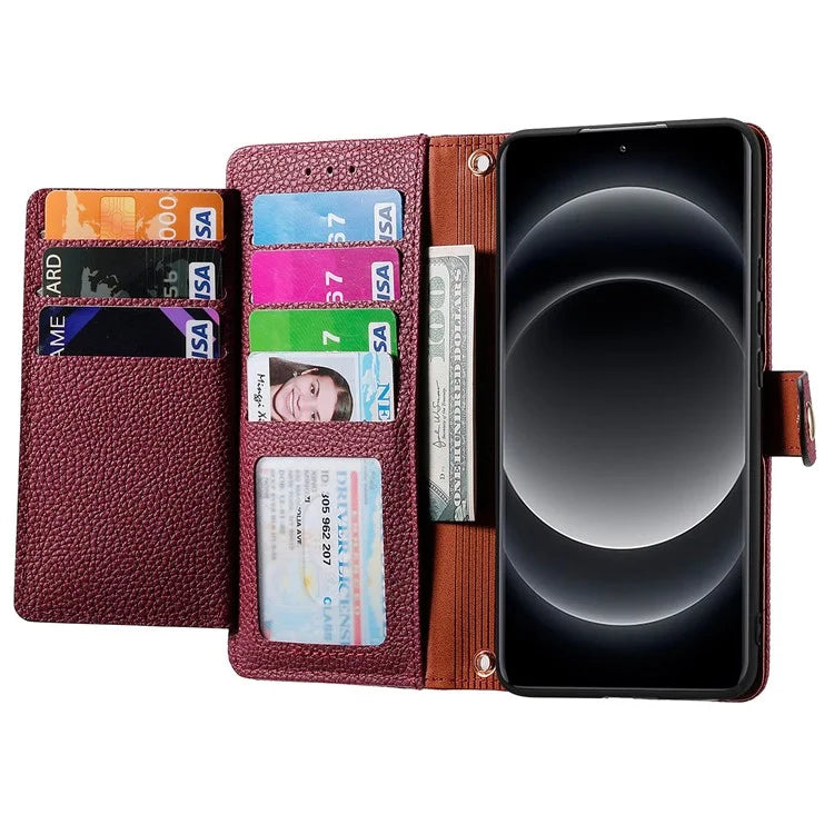 For Xiaomi 14 Ultra Case Zipper Pocket RFID Blocking PU Leather Phone Cover