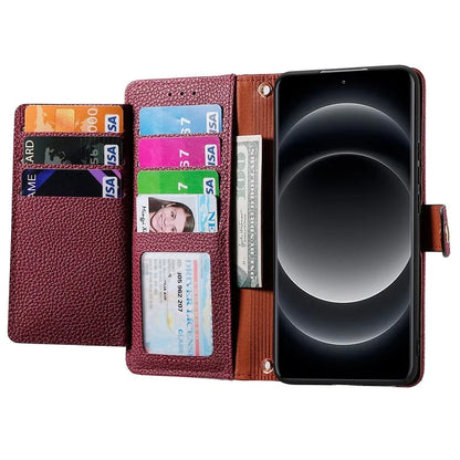 For Xiaomi 14 Ultra Case Zipper Pocket RFID Blocking PU Leather Phone Cover