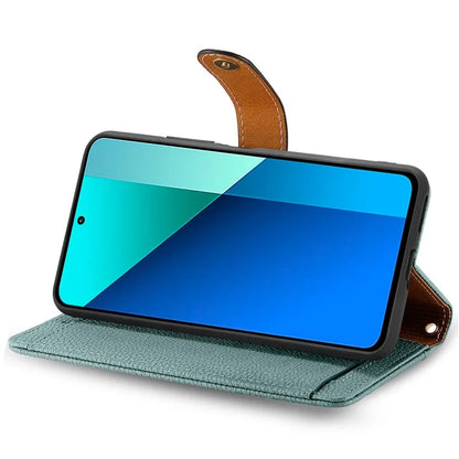 For Xiaomi Redmi Note 13 4G Case RFID Blocking Zipper Leather Phone Cover with Wallet