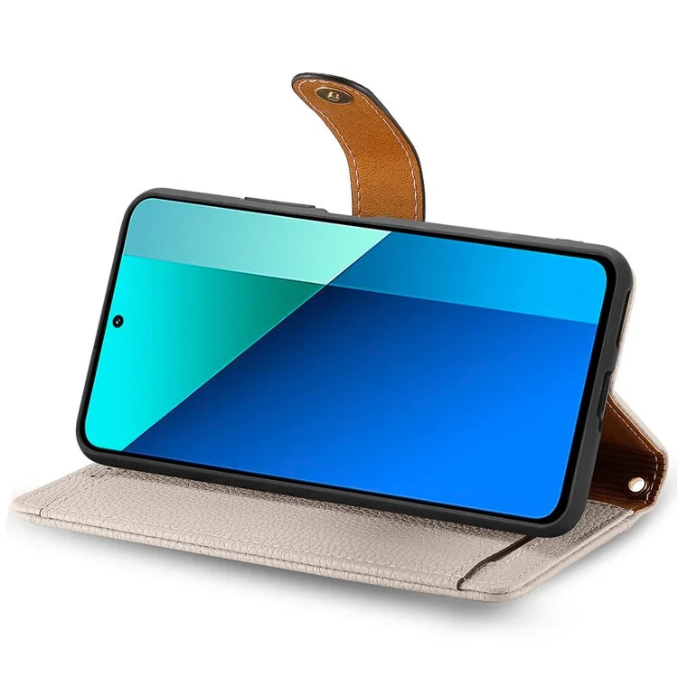 For Xiaomi Redmi Note 13 4G Case RFID Blocking Zipper Leather Phone Cover with Wallet