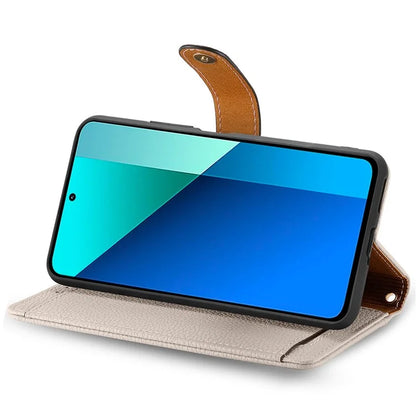 For Xiaomi Redmi Note 13 4G Case RFID Blocking Zipper Leather Phone Cover with Wallet