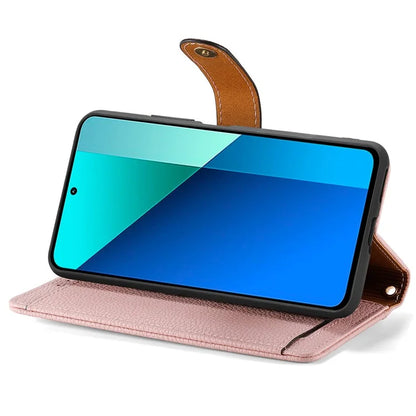 For Xiaomi Redmi Note 13 4G Case RFID Blocking Zipper Leather Phone Cover with Wallet