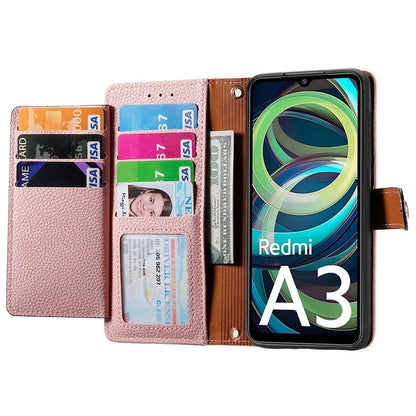 For Xiaomi Redmi A3 / Poco C61 4G Case RFID Blocking Zipper Wallet Leather Flip Phone Cover