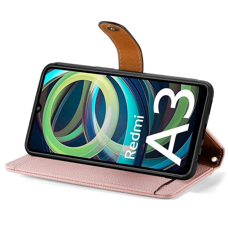 For Xiaomi Redmi A3 / Poco C61 4G Case RFID Blocking Zipper Wallet Leather Flip Phone Cover