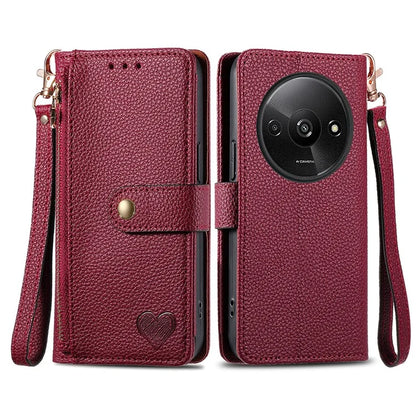 For Xiaomi Redmi A3 / Poco C61 4G Case RFID Blocking Zipper Wallet Leather Flip Phone Cover